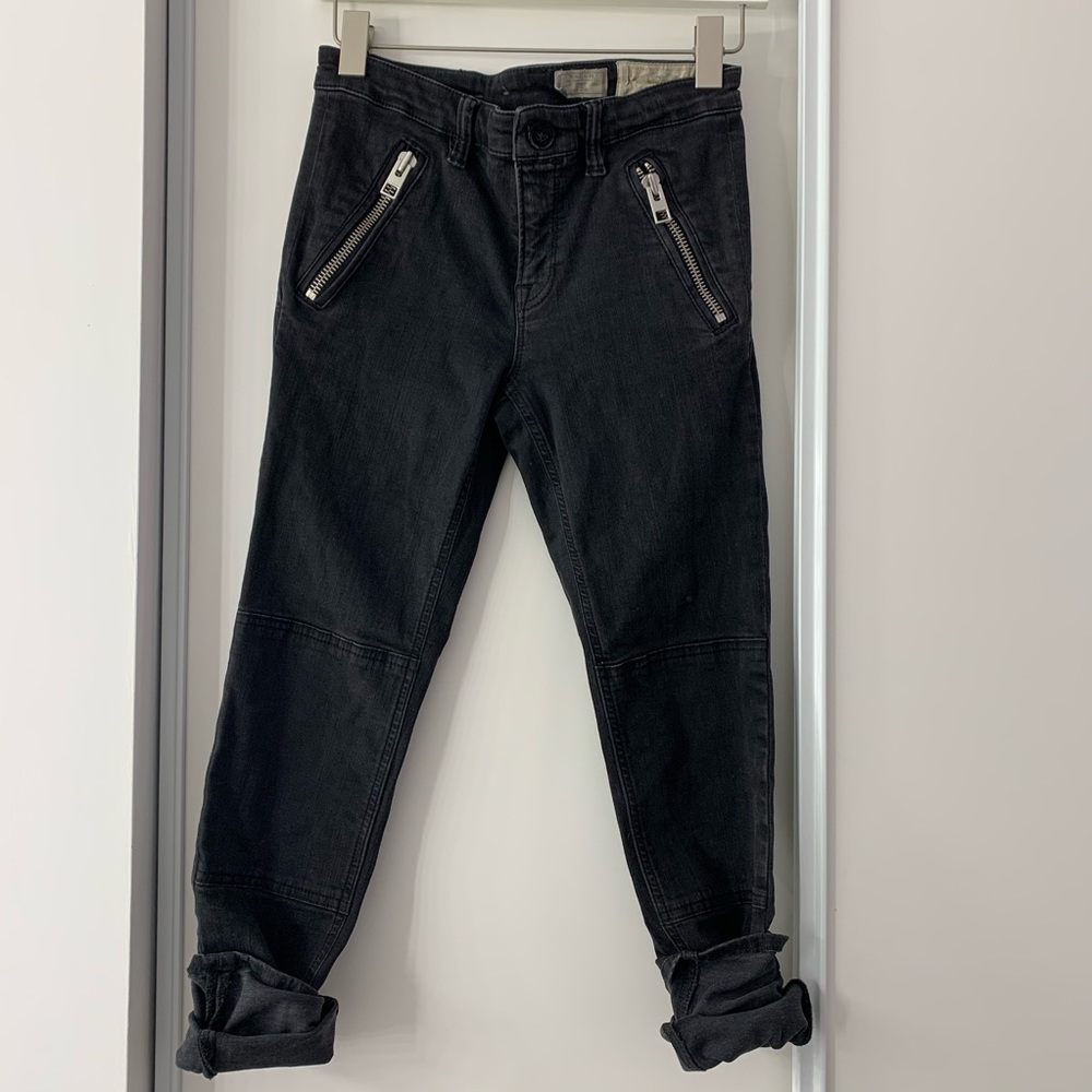 All Saints Racer Black Washed Skinny Jeans